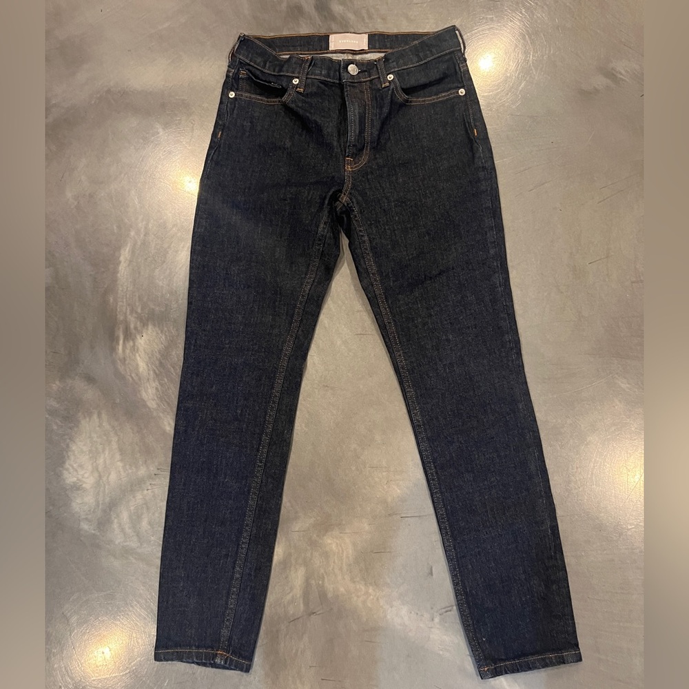Everlane Size 27 Dark Blue Skinny Jeans - Picture 2 of 7